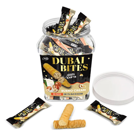 NON INFUSED DUBAI BITES MINIS with BUENO CREAM & CRISPY KATAIFI KHUNAFA