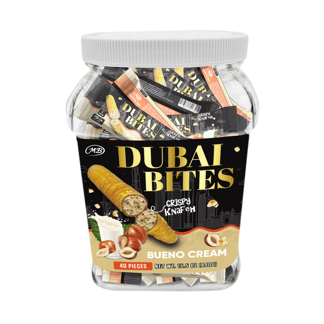 NON INFUSED DUBAI BITES MINIS with BUENO CREAM & CRISPY KATAIFI KHUNAFA
