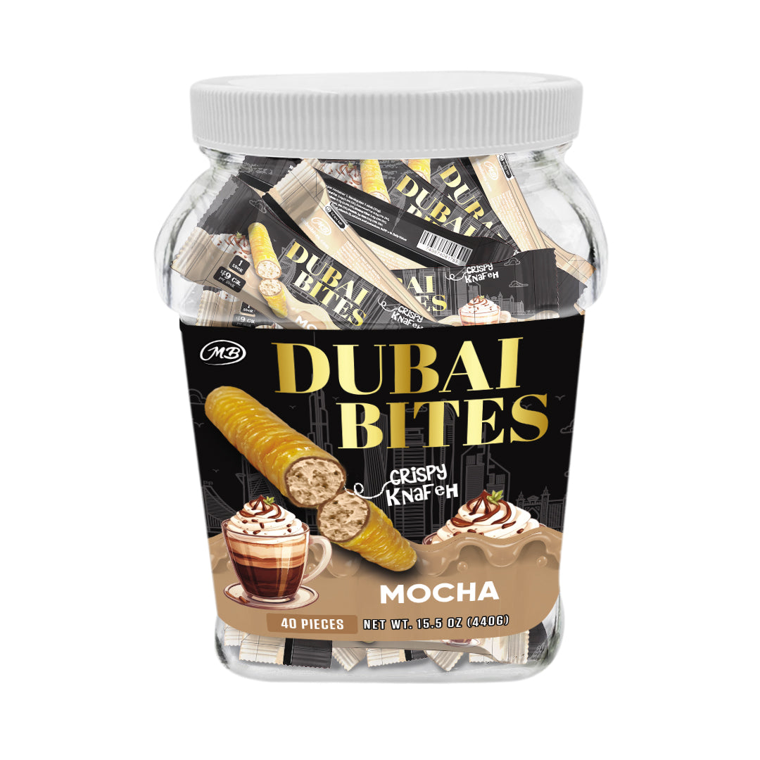 NON INFUSED DUBAI BITES MINIS with MOCHA CREAM & CRISPY KATAIFI KHUNAFA