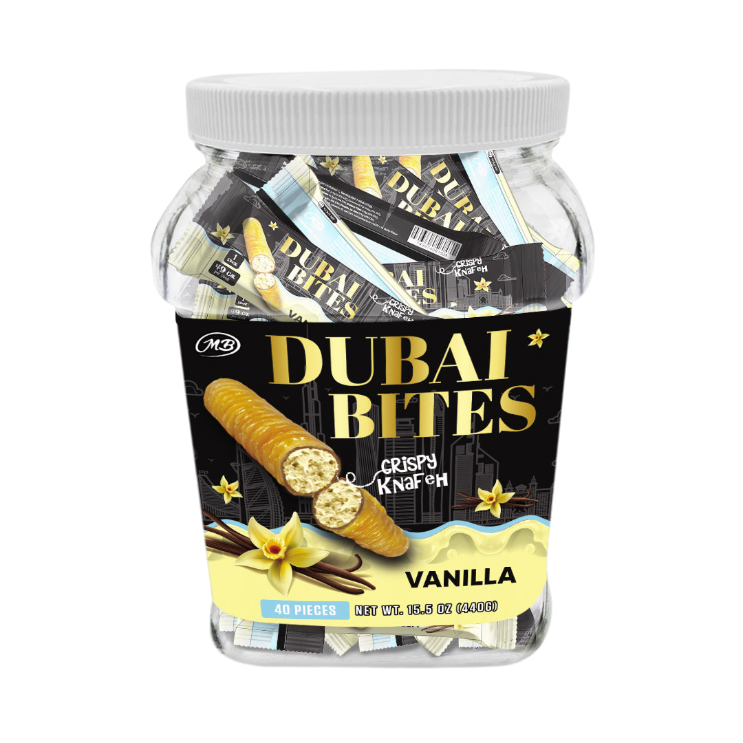 NON INFUSED DUBAI BITES MINIS with VANILLA CREAM & CRISPY KATAIFI KHUNAFA