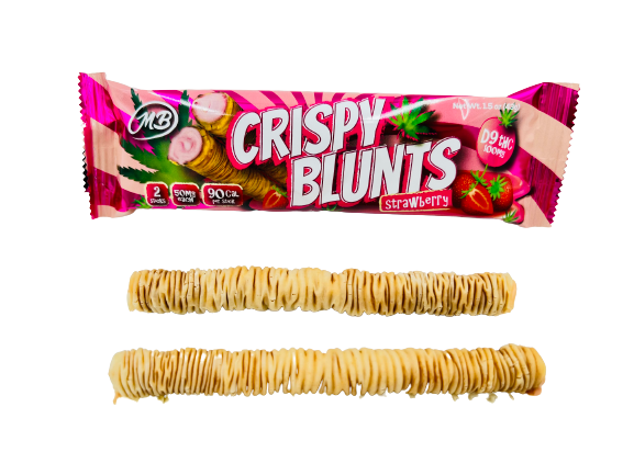 D9 100mg with Strawberry Cream Crispy Blunts Crispy Phyllo Dough 2 Sticks 1.5 oz