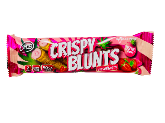 D9 100mg with Strawberry Cream Crispy Blunts Crispy Phyllo Dough 2 Sticks 1.5 oz
