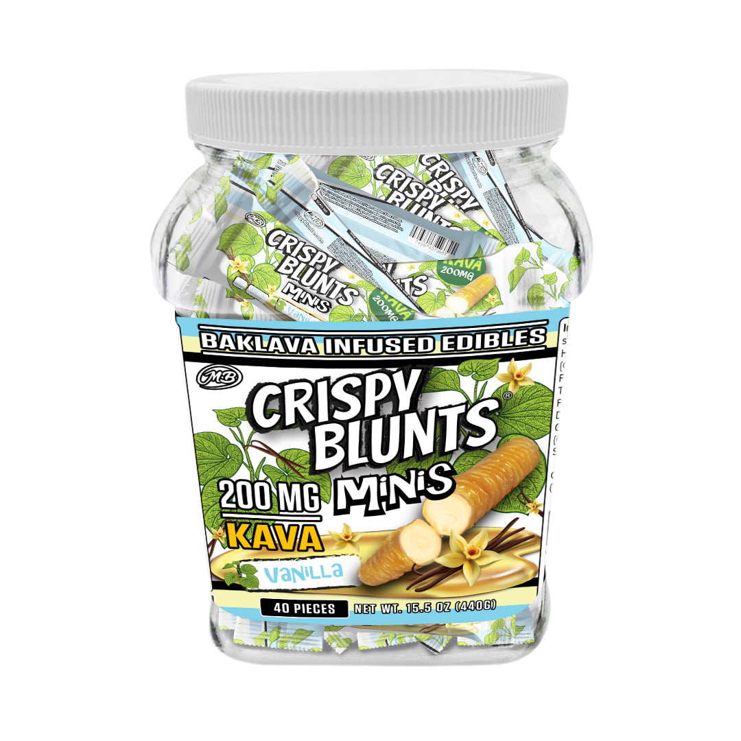 KAVA minis 200mg each with Vanilla Crispy Blunts Cream Crispy Phyllo Dough