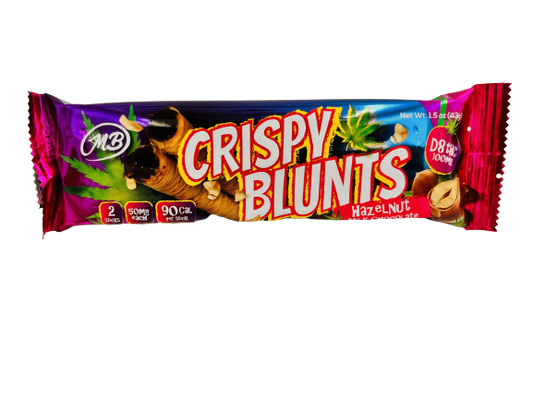 D8 100mg with Hazelnut Chocolate Cream Crispy Blunts Crispy Phyllo Dough 2 Sticks 1.5 oz