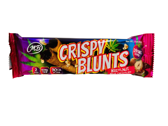 D9 100mg with Hazelnut Chocolate Cream Crispy Blunts Crispy Phyllo Dough 2 Sticks 1.5 oz