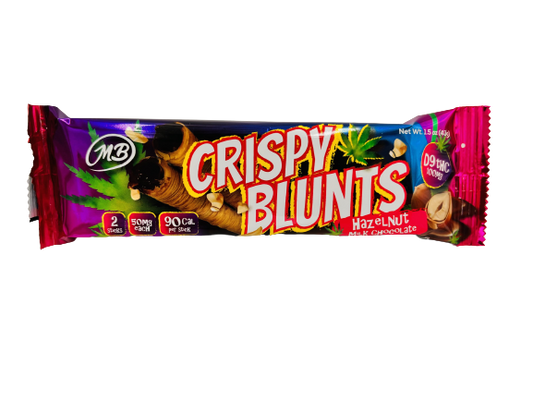 D9 100mg with Hazelnut Chocolate Cream Crispy Blunts Crispy Phyllo Dough 2 Sticks 1.5 oz