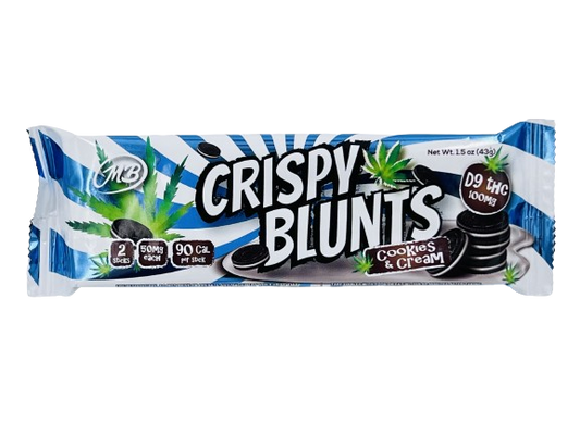 D9 100mg with Cookies & Cream Crispy Blunts Crispy Phyllo Dough 2 Sticks 1.5 oz