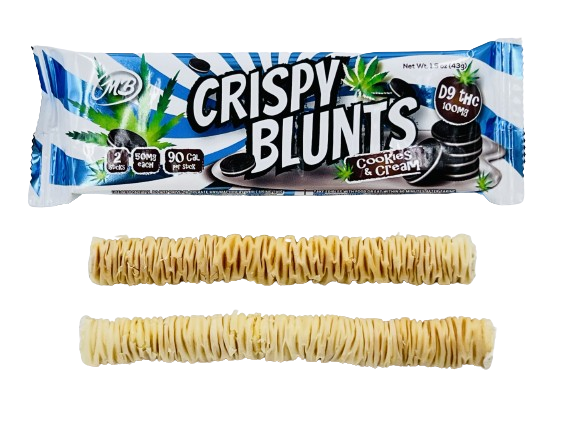 D9 100mg with Cookies & Cream Crispy Blunts Crispy Phyllo Dough 2 Sticks 1.5 oz