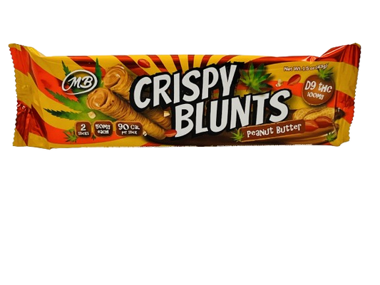 D9 100mg with Peanut Butter Cream Crispy Blunts Crispy Phyllo Dough 2 Sticks 1.5 oz