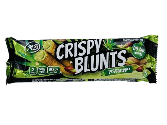 D9 100mg with Pistachio Cream Crispy Blunts Crispy Phyllo Dough 2 Sticks 1.5 oz