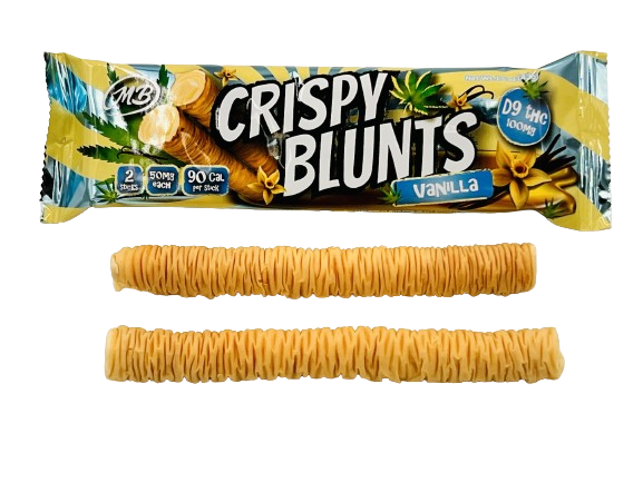 D9 100mg with Vanilla Cream Crispy Blunts Crispy Phyllo Dough 2 Sticks 1.5 oz