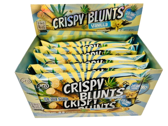 D9 Box of 10 (2 packs) 100mg with Vanilla Cream Crispy Blunts Crispy Phyllo Dough 2 Sticks 1.5 oz
