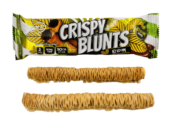 Kratom 100mg with Hazelnut Chocolate Cream Crispy Blunts Crispy Phyllo Dough 2 Sticks 1.5 oz