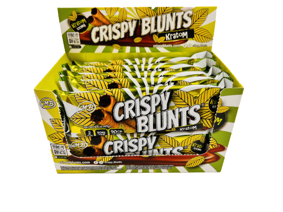 Kratom Box of 10 (2 packs) 100mg with Hazelnut Chocolate Crispy Blunt Cream Crispy Phyllo Dough 2 Sticks 1.5 oz