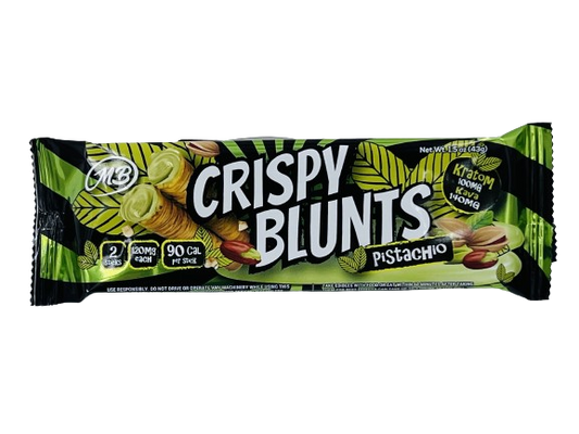 Kratom 100mg with Pistachio Cream & Kava Crispy Blunts Crispy Phyllo Dough 2 Sticks 1.5 oz