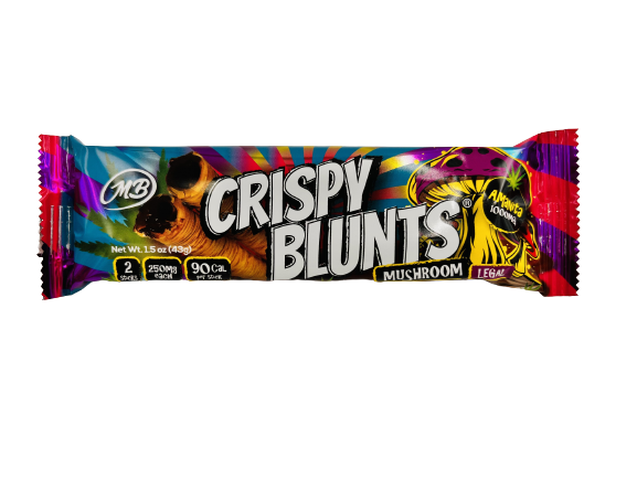 Amanita Muscaria Mushroom Box of 10 (2 packs) 1000mg with Hazelnut Chocolate Cream Crispy Blunts Crispy Phyllo Dough 2 Sticks 1.5 oz