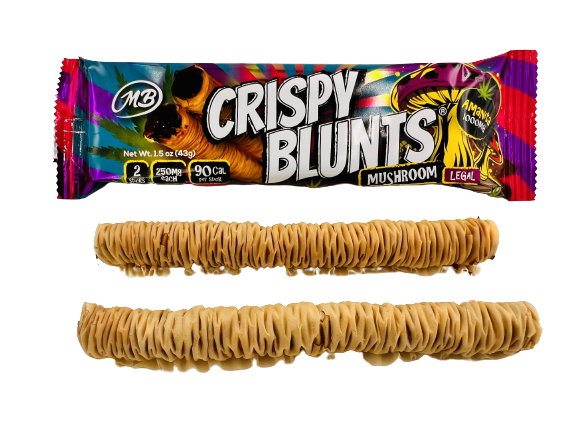 Amanita Muscaria Mushroom Box of 10 (2 packs) 1000mg with Hazelnut Chocolate Cream Crispy Blunts Crispy Phyllo Dough 2 Sticks 1.5 oz