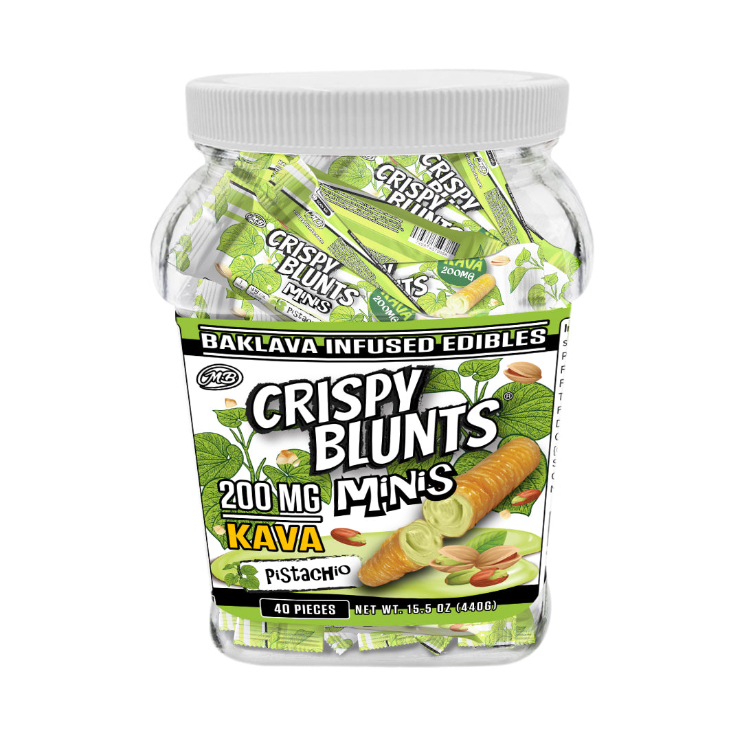 KAVA minis 200mg each with Pistachio Crispy Blunts Cream Crispy Phyllo Dough
