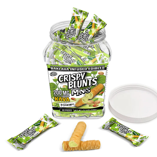 KAVA minis 200mg each with Pistachio Crispy Blunts Cream Crispy Phyllo Dough