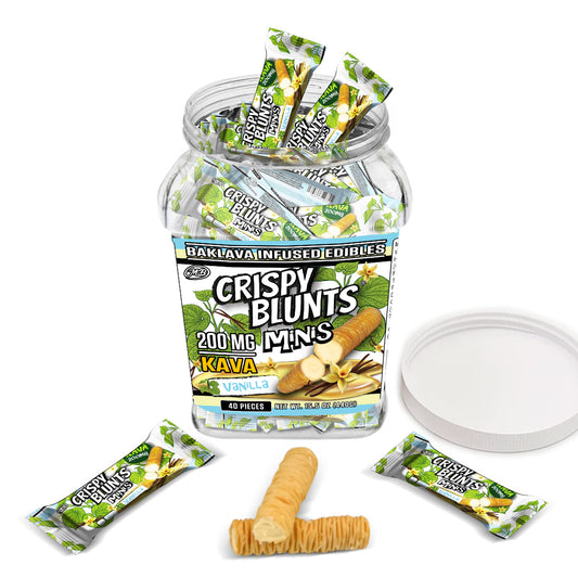 KAVA minis 200mg each with Vanilla Crispy Blunts Cream Crispy Phyllo Dough