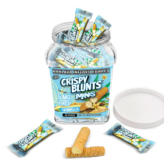 THCP minis 5mg each with Vanilla Crispy Blunts Cream Crispy Phyllo Dough